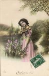 VINTAGE POSTCARD Fantasy Woman