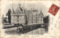 POSTAL Azay de la VENDIMIA el castillo de la cortina