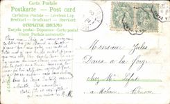 Flores de la fantasía de la POSTAL de la VENDIMIA