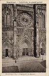 VINTAGE POSTCARD Strasbourg Cathedral the large gate