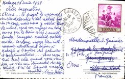 CPM Malaga Vista panoramica del Puerto 