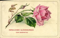 Flores de Rose de la fantasía de la POSTAL de la VENDIMIA