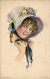 VINTAGE POSTCARD Fantasy Woman