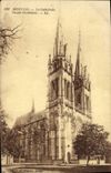 VINTAGE POSTCARD Moulins the cathedral Western Frontage