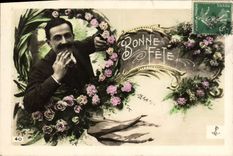 CPA Fantaisie Homme Bonne fete