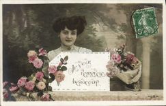 VINTAGE POSTCARD Fantasy Woman