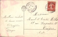 Flores de la fantasía de la POSTAL de la VENDIMIA