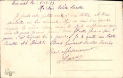 VINTAGE POSTCARD Fantaisie Flowers Horseshoe