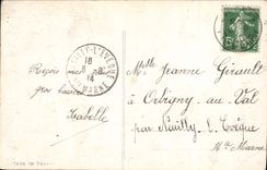 Flores de la fantasía de la POSTAL de la VENDIMIA