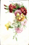 VINTAGE POSTCARD Fantasy Flowers Eyelets