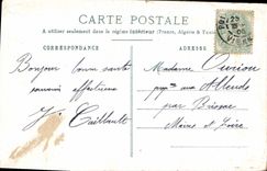 VINTAGE POSTCARD Fantasy Flowers Eyelets