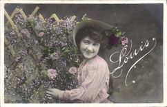 VINTAGE POSTCARD Fantasy Louis Woman
