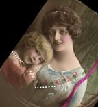 Esposa del niño de la fantasía de la POSTAL de la VENDIMIA