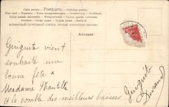 Flores de la fantasía de la POSTAL de la VENDIMIA