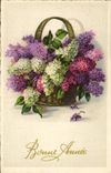 Flores de la fantasía de la POSTAL de la VENDIMIA