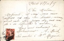 Mujer de la fantasía de la POSTAL de la VENDIMIA