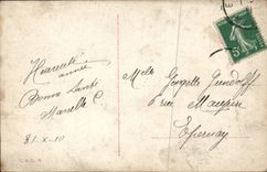 Mujer de la fantasía de la POSTAL de la VENDIMIA