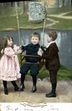 CPA Fantaisie Enfants Balancoire