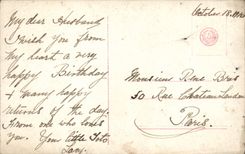 Mujer de la fantasía de la POSTAL de la VENDIMIA