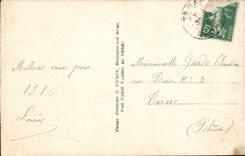 Mujer de la fantasía de la POSTAL de la VENDIMIA