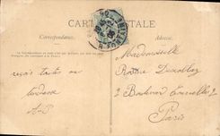 VINTAGE POSTCARD Fantasy Women Too late