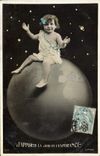 VINTAGE POSTCARD Fantasy Child Earth