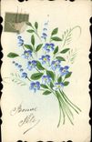 Flores de la fantasía de la POSTAL de la VENDIMIA