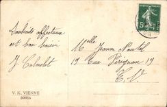 CPA Fantaisie Femme Bonhomme de neige