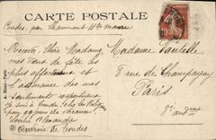 Flores de la fantasía de la POSTAL de la VENDIMIA