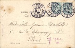 VINTAGE POSTCARD Fantaisie Woman Grips Melody