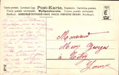 CPA Fantaisie Fleurs Train Locomotive