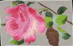 Flor de la fantasía de la POSTAL de la VENDIMIA