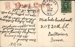 Flores de la fantasía de la POSTAL de la VENDIMIA