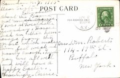 VINTAGE POSTCARD Fantasy Flowers Easter Rabbit