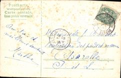 VINTAGE POSTCARD Fantasy New year Flowers