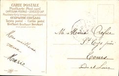 VINTAGE POSTCARD Fantasy Flowers Dove Canon Clover