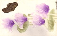 Flores de la fantasía de la POSTAL de la VENDIMIA