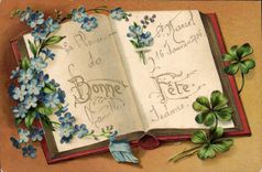 La fantasía de la POSTAL de la VENDIMIA florece el trébol