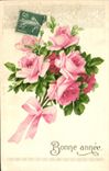 Flores de la fantasía de la POSTAL de la VENDIMIA