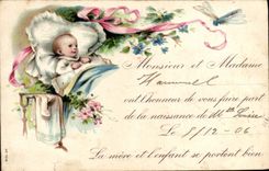 VINTAGE POSTCARD Fantasy Child Baby