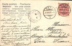 CPA Fantaisie Enfants Bebe Cigogne 