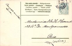 Flores de la fantasía de la POSTAL de la VENDIMIA