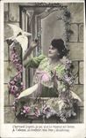 VINTAGE POSTCARD Fantasy Woman