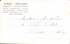 VINTAGE POSTCARD Fantasy Flowers Birds