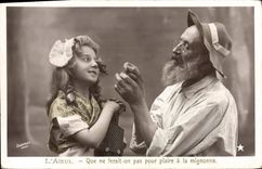 VINTAGE POSTCARD Fantasy Child the grandfather