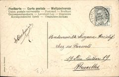 VINTAGE POSTCARD Fantaisie Flowers Horseshoe Trefle