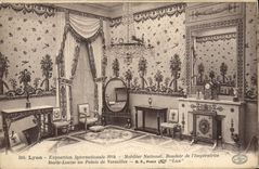 VINTAGE POSTCARD Lyon International exhibition 1914 State-owned furniture Boudoir of the empress Marie Louise to the Palate of Versailles
