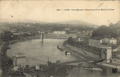 VINTAGE POSTCARD Lyon Pont Sheep Panorama Of the Saone has Waltz