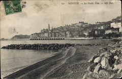 VINTAGE POSTCARD Menton the Old city