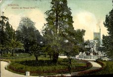 VINTAGE POSTCARD Genova Giardino del Palazzo Doria